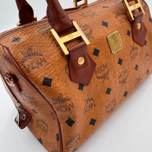 MCM Visteps Boston Bag Cognac - Picture 2 of 11